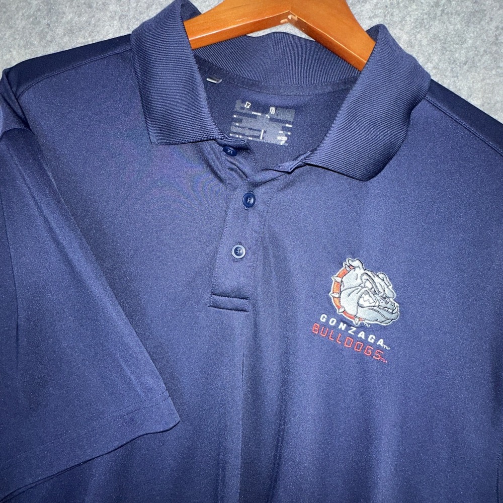 Gonzaga Bulldogs Polo Shirt Men XL Dark Blue Under Armour Lightweight University